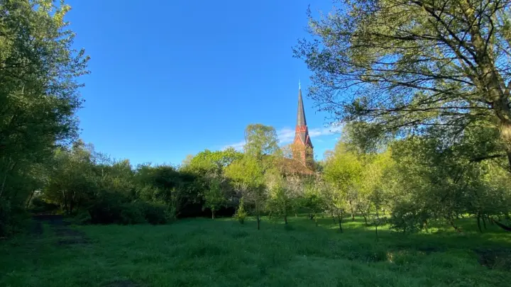 Historische Aufnahme aus dem früheren Dorf Altenwerder