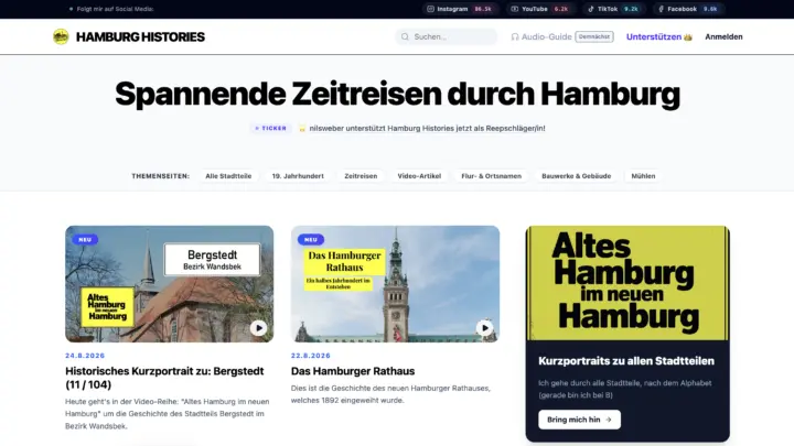 Logo und Schriftzug von Hamburg History