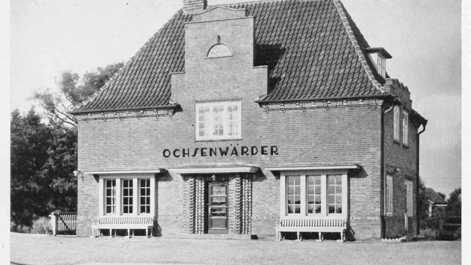 Historische Aufnahme des Bahnhofs Ochsenwerder 1929