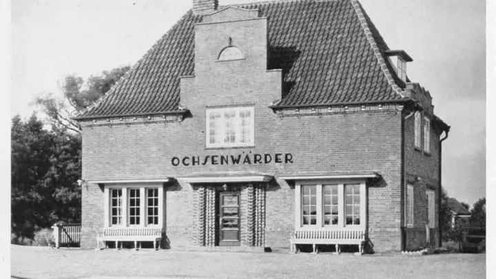 Historische Aufnahme des Bahnhofs Ochsenwerder 1929