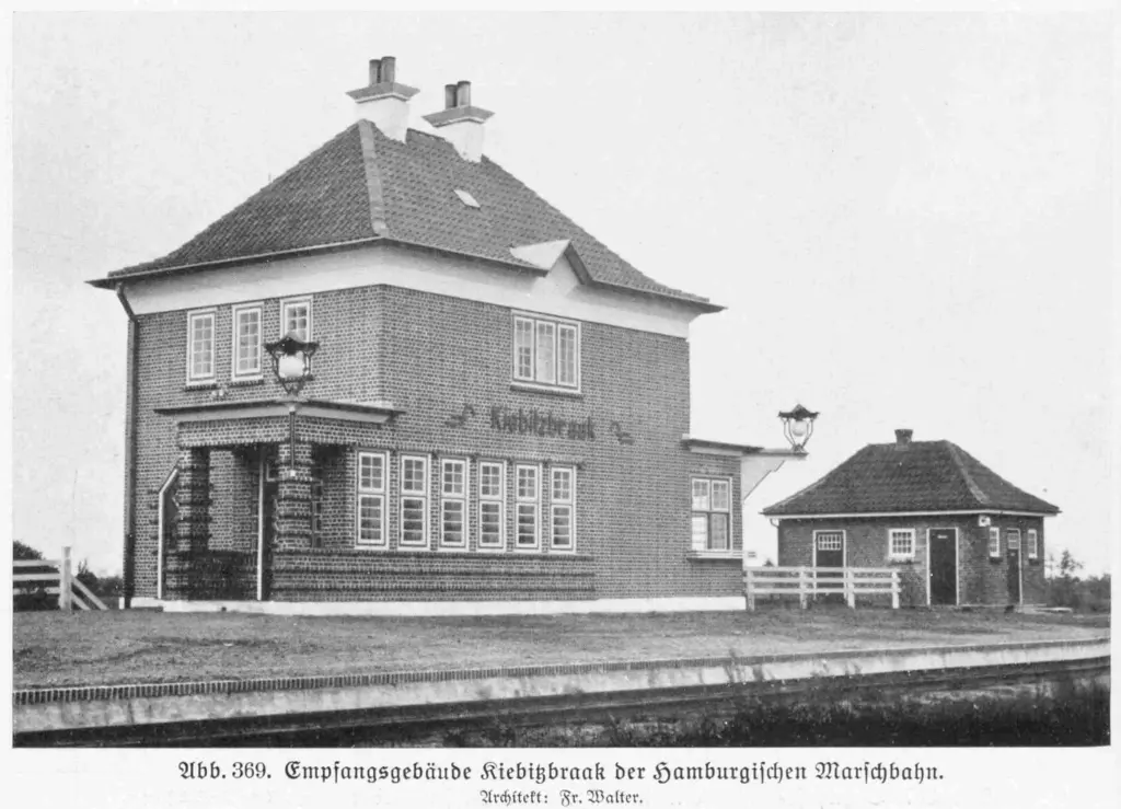Bahnhof Kiebitzbraak im Jahr 1929
